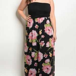Floral maxi summer dress